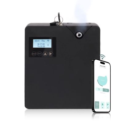 Smart Scent Essential Oil Diffuser, Professional Waterless Nebulizing Scent Air 300ml, HVAC Scent Diffuser for Home, Hall, Hotel, Office, Spa - Black