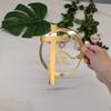 10pcs of Acrylic Religious Cake Topper,Cross With a Dove,Christening Baptism Holy Spirit Topper, Baby Communion Topper for Party &Festival Decoration (Gold Mirror) view 1