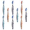 Paro Clinic Denture Brush, Denture Cleaning Double Sided Toothbrush for Dentures and Retainers, Hard and Soft Multi-Layered Bristles and Anti-Slip Handle, Made in Switzerland, Pack of 9 view 1