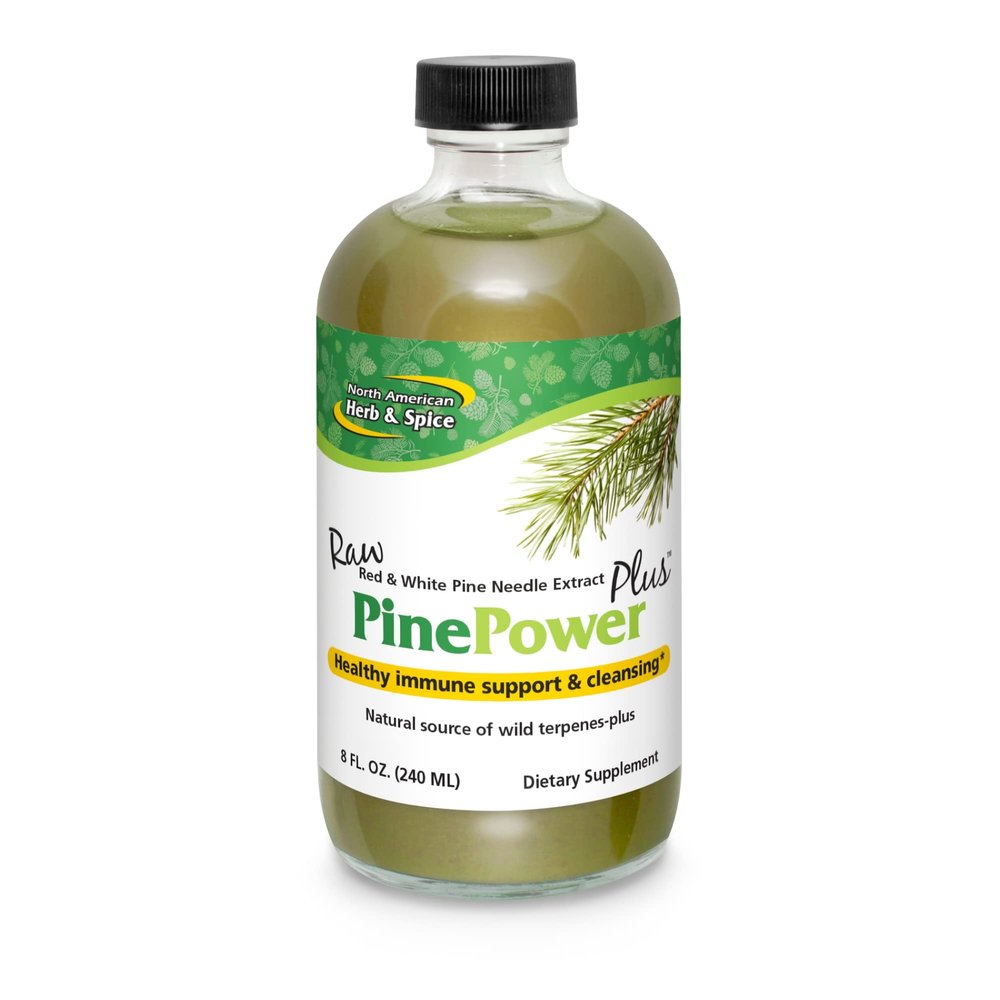 NORTH AMERICAN HERB & SPICE Pine Power Plus - 8 fl oz - Immune & Cardiovascular Support - 23 Servings