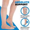 (3 Pairs) - Compression Thigh Hi Socks 20-30mmHg for Women and Men with Closed Toe - Over the Knee Compression Socks for Circulation - Black & Beige, Large view 3