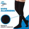 (3 Pairs) - Compression Thigh Hi Socks 20-30mmHg for Women and Men with Closed Toe - Over the Knee Compression Socks for Circulation - Black & Beige, Large view 4