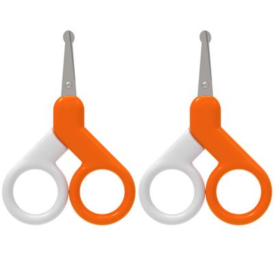 2pcs Scissors Tip Design for Manicure and for Newborns and Boys and Girls Grey Grey