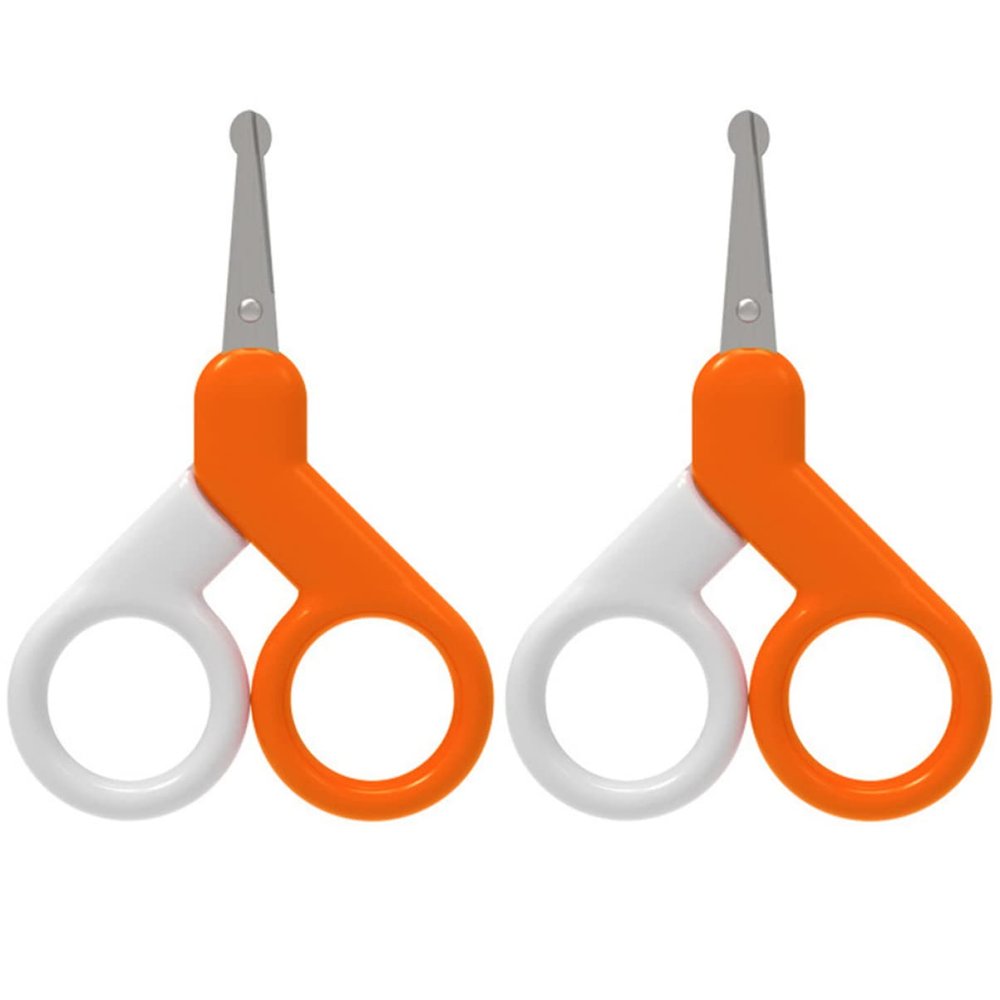 2pcs Scissors Tip Design for Manicure and for Newborns and Boys and Girls Grey Grey