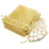 Akstore 50Pcs 3.15"x4"(8x10cm) Sheer Drawstring Organza Jewelry Pouches Wedding Party Christmas Favor Gift Bags (Golden, 3x4) view 1