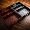 HANDIYA Cigar Box Humidor Cigar Box Humidors Barware Cigar Tray Crocodile Pattern Cigar Tray Leather Cigar Storage Box Multi-Function Large-Capacity Professional Tray Cooking & Dining view 2