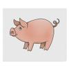 Azeeda 2 x 'Pig' Microfibre Lens/Glasses Cleaning Cloths (LC00008095)