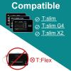 Generturbo Tandem Tslim x2 Pump Case Accessories with Clip, Insulin Pump Holder with 360Rotating Belt Clip, tslim x2 Pump case for t:Slim/t:Slim G4 Won't Peel Off Screen Protector - (Black) view 2