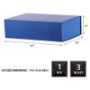 OEMVALATY Gift Box, Extra Large Blue 19x16x6 Inches, 3 Pack, Magnetic Closure, Multifunctional, Ideal for Wedding & Festival Gifts view 2