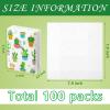 100 Pcs Pocket Tissues Packs Small Travel Tissue Personal Facial Tissues Eucalyptus Leave Pocket Tissues Cute Individual Facial Tissue Packs for Wedding Party Favors view 2
