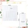 100 Pcs Wedding Disposable Cloth Like Napkins for Reception Mr and Mrs Built-in Flatware Pocket Napkins for Silverware Wedding & Bridal Shower Engagement Party Events Decorations view 3