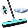 Rubber Broom Carpet Rake for Pet Hair Removal, Fur Remover Broom with 59" Telescoping Long Handle, Pet Hair Broom with Squeegee for Carpet, Hardwood Floor, Tile view 1