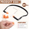 LEIFIDE 24 Pcs Banded Ear Plugs for Shooting Range Silicone Reusable Ear Protection Plugs Noise Cancelling Lightweight Earplug for Hearing Protection Sleeping Work Construction Concerts Reduction view 2