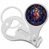 Stained Glass Mary and Baby Jesus Nail Clippers Plus Bottle Opener Keychain view 1