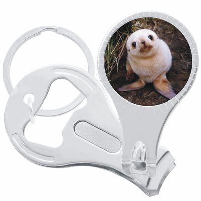 Baby Seal Pup Nail Clippers Plus Bottle Opener Keychain