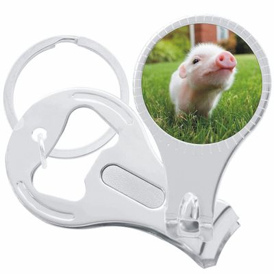 Baby Pig Nail Clippers Plus Bottle Opener Keychain