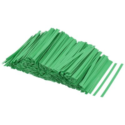 MECCANIXITY Twist Ties 3.54" Paper Closure Tie for Tying Bread, Candy, Cookies, Gift Bags Arts Crafts Green Pack of 1000