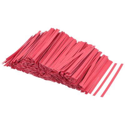MECCANIXITY Twist Ties 3.54" Paper Closure Tie for Tying Bread, Candy, Cookies, Gift Bags Arts Crafts Red Pack of 1000