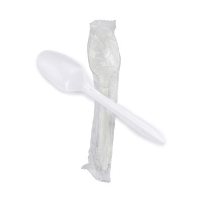 McKesson Plastic Teaspoons, Disposable - General Purpose, Polypropylene, Medium-Weight, Non-Sterile - White, 5 1/2 inches, 1000 Count