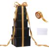 CHARMGIFTBOX 5 Pack Large Square Nesting Gift Boxes with Lids for Presents, 4-8 Black Stacking Gift Box with Ribbon Card for Wedding Birthday Party Valentine Christmas view 1