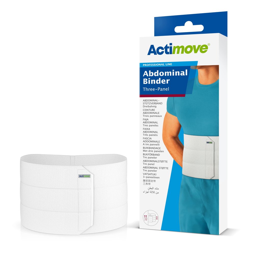 Actimove Abdominal Binder Three-Panel White Medium