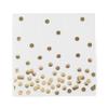 Napkins Gold Foil Polka Dot Confetti Cocktail Disposable For Birthday Party 50 Pack view 1