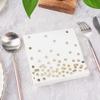 Napkins Gold Foil Polka Dot Confetti Cocktail Disposable For Birthday Party 50 Pack view 3