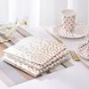 Napkins Gold Foil Polka Dot Confetti Cocktail Disposable For Birthday Party 50 Pack view 4