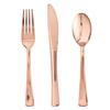 125 PCS Disposable Rose Gold Plates Dinnerware All Occasions Party 25 Guest Set view 3