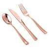 125 PCS Disposable Rose Gold Plates Dinnerware All Occasions Party 25 Guest Set view 4