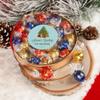 Personalized Christmas Candy Gift Tin Large Plastic Tin with Truffles (24 candies/tin) - Season's Greetings view 1