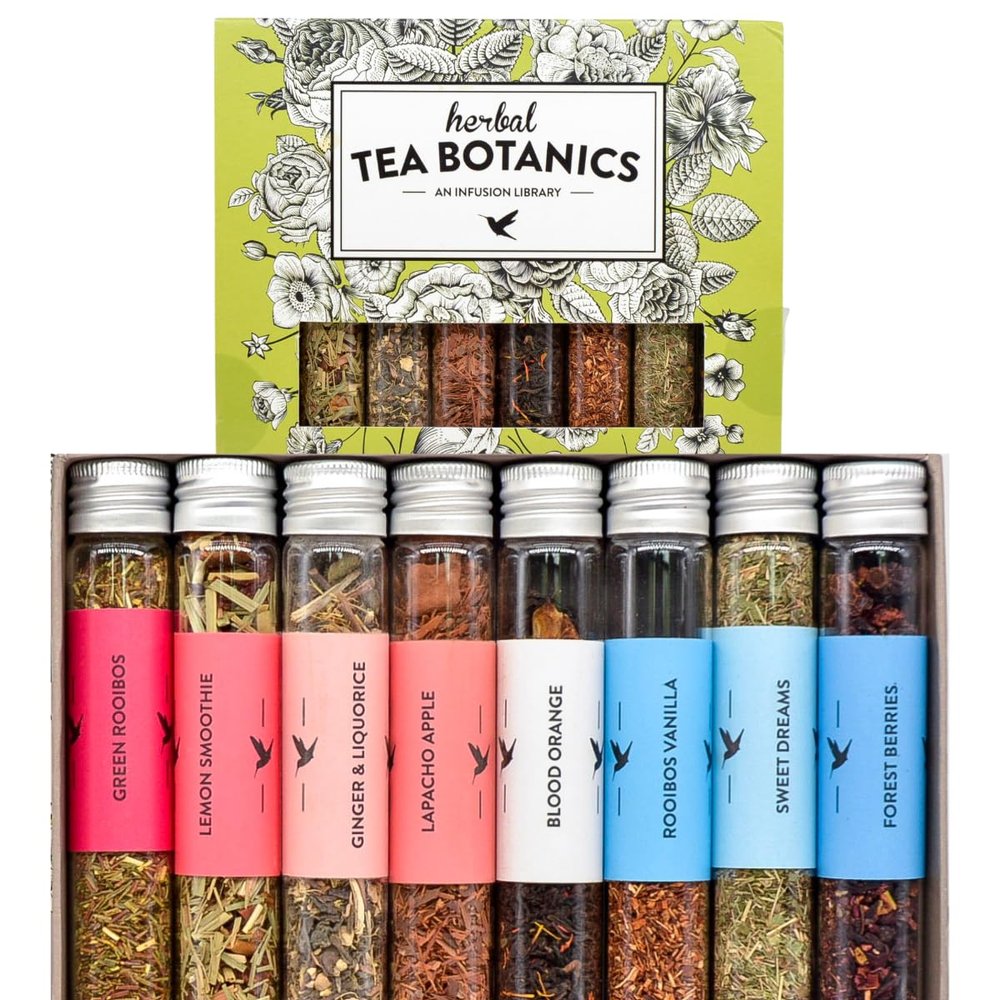 eat.art Tea Botanics | Globally Sourced Herbal Tea Sampler Gift Set | 8-Pack Gift Set