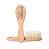 Newborn Baby Hair Brush for Baby Boy & Girl - Personalized Baby Brush for Toddlers & Infants - Non-Static Wooden Cradle Cap Brush for Babies - Soft Goat Bristles with Beech Wood Handle view 1