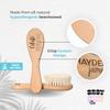 Newborn Baby Hair Brush for Baby Boy & Girl - Personalized Baby Brush for Toddlers & Infants - Non-Static Wooden Cradle Cap Brush for Babies - Soft Goat Bristles with Beech Wood Handle view 3