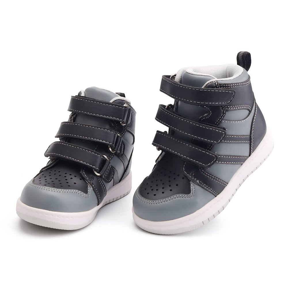 Orthopedic Shoes for Kids and Toddlers,Arch and Ankle Support Boots for Girls & Boys to Correct Foot Problems,Anti-Slip Soles Grey
