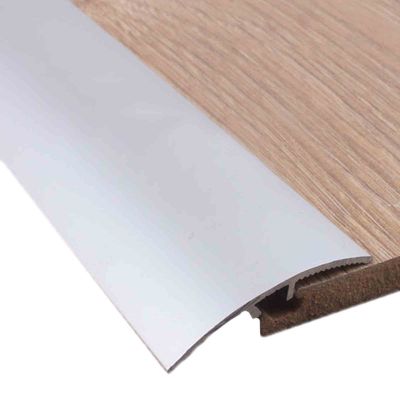 BEINME Aluminum Carpet Trim Transition Strip, Front Door Doorways Thresholds Ramp Reducer, Flat Divider Strip for 0-3 cm High Tile/Wood (Color : Silver, Size : 130cm/51.2in)
