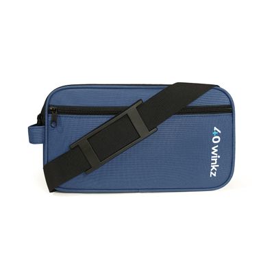 40Winkz Travel Carrying Bag compatible with ResMed AirMini, Portable CPAP Equipment Bag and Supplies Storage Bag with Shoulder Strap, Organizer Carrying Case with Luggage Strap (Navy)