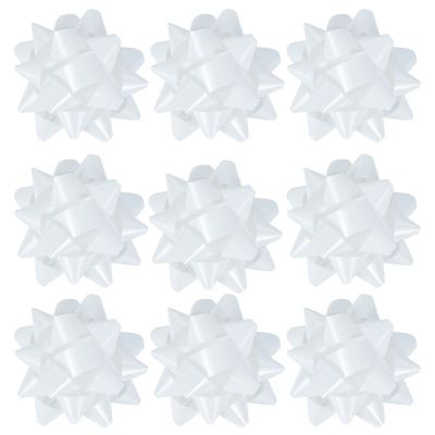 24 Large Gift Bows,3.5 inches, Bows for Gift Wrapping and Presents,Christmas Bows,for Parties, Birthdays, Weddings or Other Holidays. (White)