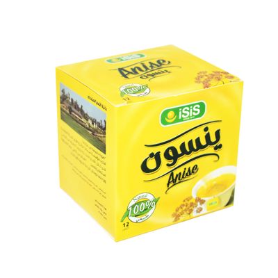 12 Bags Isis Herbal Tea Natural Egyptian Anise Tea Flower Anis Aniseed Premium Daily Drinks For Perfect Start Herb Herbs No Artificial Flavors No Additives Non Gmo 