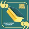 VHD Easy Grab Nail Saver Scrub Sponges, for Washing Dishes and Cleaning Kitchen, for All Surfaces, 10 Pieces Scrub Sponges with 1 Piece Green Honeycomb Sponge Scrubbers as a Gift view 3