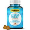 6-in-1 Stress Relief Gummies 60ct - Aids Relaxation with Ashwagandha, GABA, L-theanine, Lemon Balm, Chamomile, Black Cumin Seed Nigella Sativa. Improved Deep Sleep, Joint Support - 60 gummies view 1