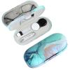 AITIME 2 in 1 Double Sided Portable Contact Lens and Eyeglasses Case, Marbling, Multifunction, Durable, Compact, Portable Storage Kit view 1