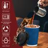 Lamosi 12 OZ Disposable Coffee Cups with Lids 50 Pack, Hot Paper Insulated Corrugated Ripple Wall Cup for To Go Drinks and Beverages view 3