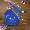 LOLA Clip On Dust Pan & Brush Set, w/Easy Dust, Dirt & Debris Catching Rubber Lip, Flagged Fiber Bristled Brush, Hang Hole for Easy Storage view 3