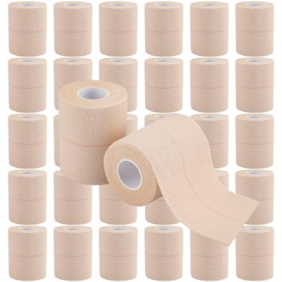 30 Rolls Adhesive Elastic Tape Bandage Tape Self Adhesive Wrap Elastic Flexible Stretch Bandages for Sports Ankle Knee and Wrist Sprains Animal Pets(3 Inch x 5 Yard)