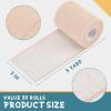 30 Rolls Adhesive Elastic Tape Bandage Tape Self Adhesive Wrap Elastic Flexible Stretch Bandages for Sports Ankle Knee and Wrist Sprains Animal Pets(3 Inch x 5 Yard) view 2