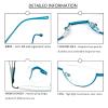 REAVEE 2 Pack Retro Designer Half Frame Reading Glasses for Women Men Spring Hinge Half Moon Readers Stylish Slim with Pouch, Red and Blue 2.75 view 4