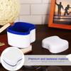 Case with Strainer Basket - Storage Container Case Cleaning Case for Braces, Dentures & Aligners (Blue) view 3
