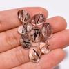 DAMRU Black Rutile Oval Shape 5 Pcs (10 x 14 mm) Natural Blue Fire A+ Quality Loose Cabochon for Jewelry Making, Wire Wrapping, DIY, Healing Rings Crystals, Pendants, Wedding Gift view 3