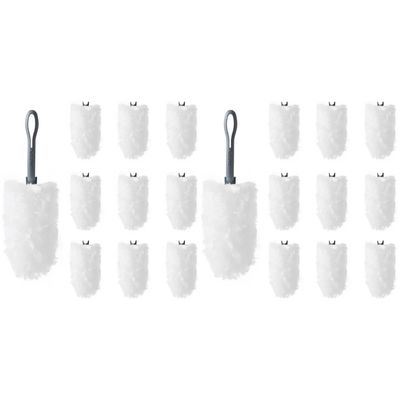 Cabilock 2pcs Home Car Duster with Replacement Fluffy Brush for Efficient Cleaning Compact for for Delicate Home Car